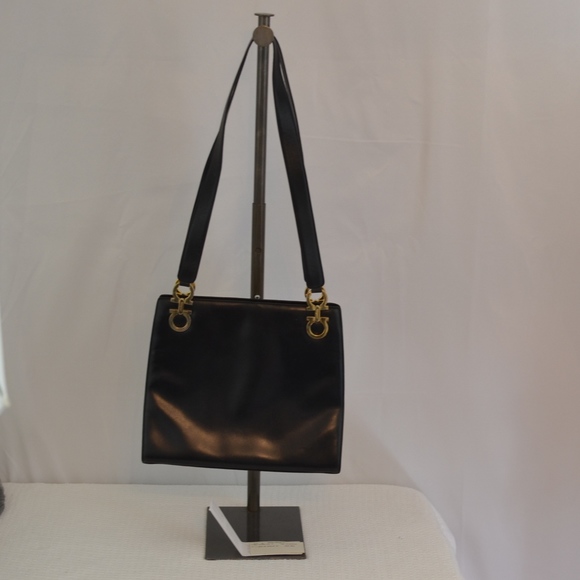 Salvatore Ferragamo Bags Vintage Ferragamo Black Leather Shoulder